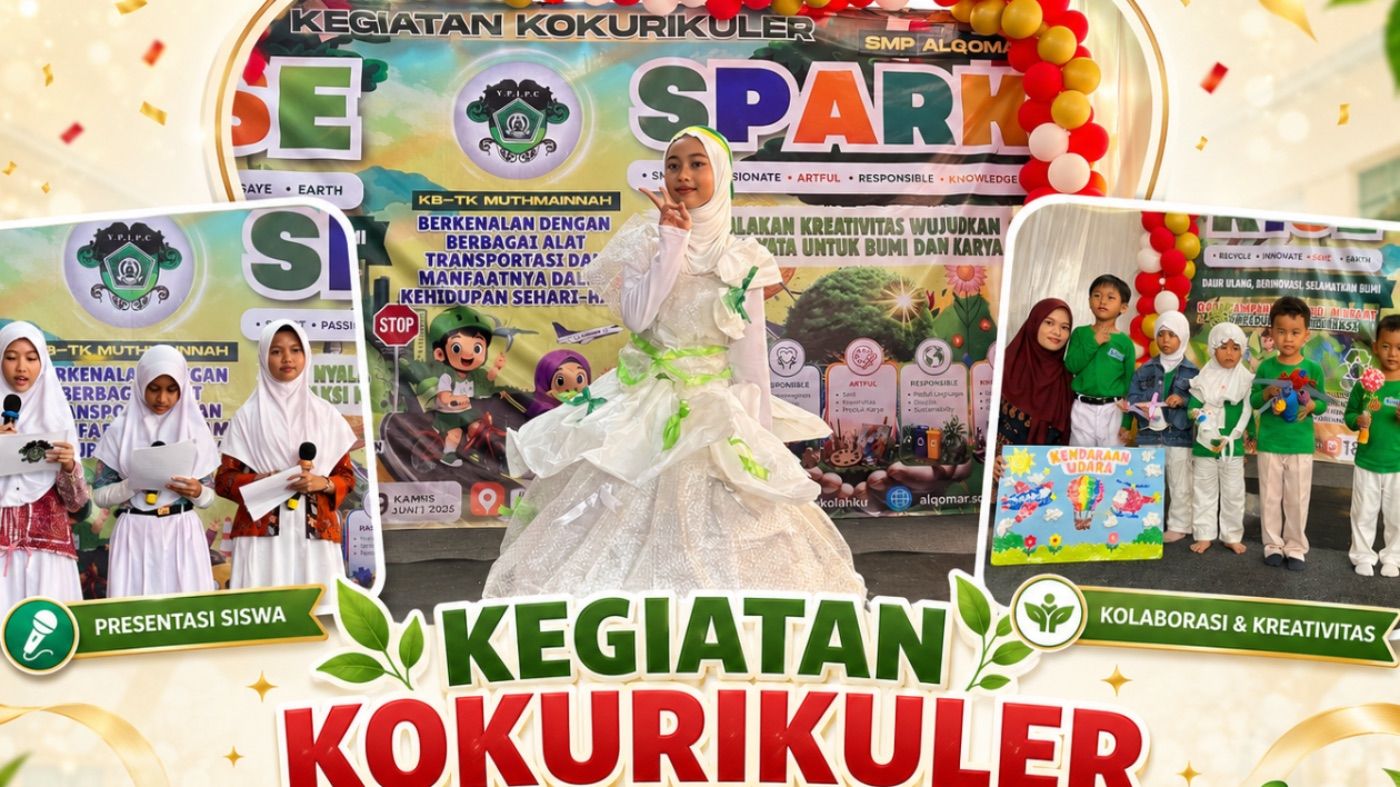 Kokurikuler Serentak Al-Qomar Muthmainnah: TK, SD, dan SMP Tutup Tahun Ajaran dengan Aksi Bertema