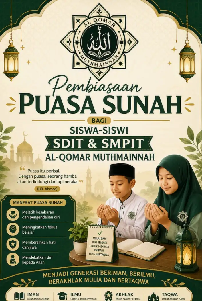 Pembiasaan Puasa Sunah bagi Siswa SDIT & SMPIT Al-Qomar Muthmainnah