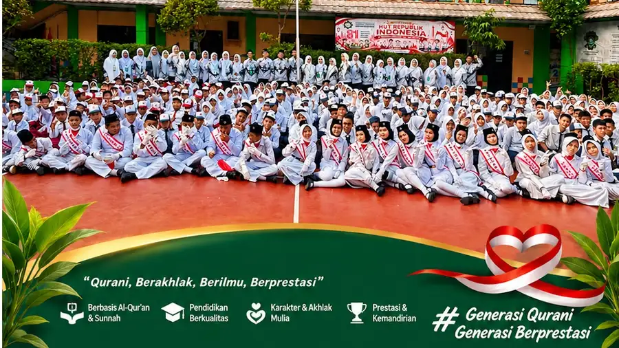 Upacara Bendera Peringatan HUT ke-81 Kemerdekaan RI di SIT Al-Qomar Muthmainnah